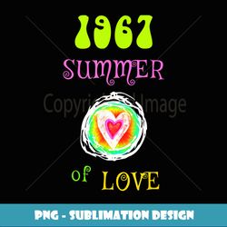 1967 Summer of Love Hippie Heart - Unique Sublimation PNG Download