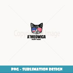 A'meowica Fluff Yeah Patriotic Cat A'meowica Tank Top - PNG Transparent Sublimation File
