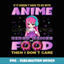 Funny Anime and Video Games Food chibi Gaming Donut - Exclusive Sublimation Digital File