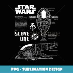 Star Wars Slave One Ship Schematic - Professional Sublimation Digital Download