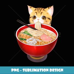 Cute Cat Ramen Noodles Kawaii Anime Girls n Japanese Food - Exclusive Sublimation Digital File