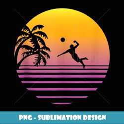 retro volleyball player vintage beach volleyball - unique sublimation png download