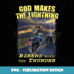 God Lightning Christian Biker Motorcycle Jesus Design - PNG Transparent Sublimation Design