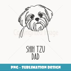 Line Art Best Dog Dad Men Shih Tzu - Premium Sublimation Digital Download
