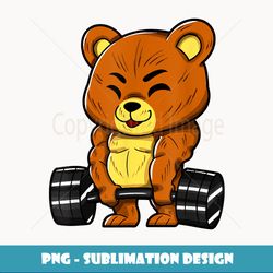 bear bodybuilder bodybuilding muscle gym weightlifting bear - decorative sublimation png file