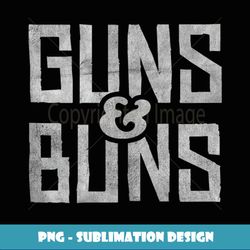 Guns & Buns Work Out Cross Training - Retro PNG Sublimation Digital Download