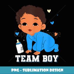 team boy baby party gender reveal announcement - modern sublimation png file