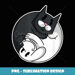 Yin Yang Symbol Cat Dog Funny Animal Cute Pet Owners - Creative Sublimation PNG Download