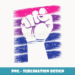 Power Fist Bisexual Pride Social Justice Equality LGBTQ Ally - PNG Transparent Sublimation File