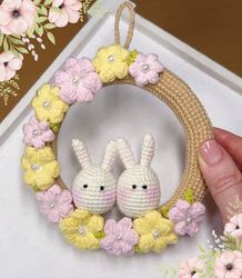 Crochet pattern Easter Wreath