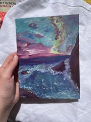 Sea Mini Oil Painting Original Art