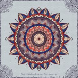 Mandala Indian Style Cross Stitch Pattern PDF