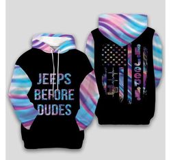 Jeep Us Flag Jeeps Before Dudes Hoodie Design 3D Full Printed Sizes S - 5XL - NABW263