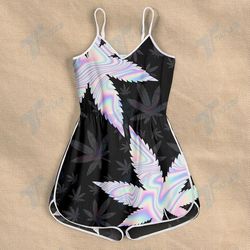 CANNABIS ROMPERS FOR WOMEN DESIGN 3D SIZE S - 3XL - CA102170