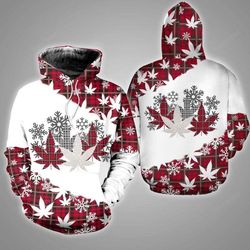 Cannabis Hoodie Christmas Weed Design 3D Full Printed Sizes S - 5XL CA101911