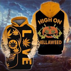 Cannabis Hoodie Hellaweed Design 3D Full Printed Sizes S - 5XL CA101923
