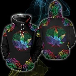Cannabis Hoodie Coloful Design 3D Full Printed Sizes S - 5XL CA101945