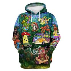 Cannabis Hoodie Coloful Funny Hippe Design 3D Full Printed Sizes S - 5XL CA101947