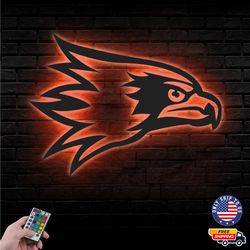 Southeast Missouri State Redhawks Mascot Metal Sign, NCAA Logo Metal Led Wall Sign, Wall decor, LED Metal Wall Art