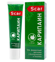 Karipain Scar enzymatic skin gel with Collagenase and Tizol regeneration 40 ml ( 1.35 oz )