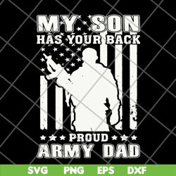 My son has your back proud army dad svg, png, dxf, eps digital file FTD04062101
