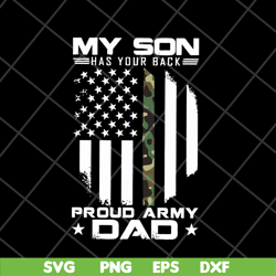 my son has your back proud army dad svg, png, dxf, eps digital file FTD10052110