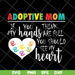 Adoptive mom svg, Mother's day svg, eps, png, dxf digital file MTD05042118