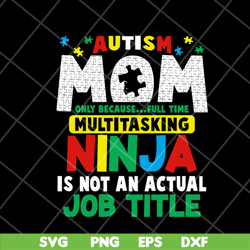 Autism mom svg, Mother's day svg, eps, png, dxf digital file MTD08042120