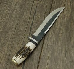 MUELA MAGNUM STAG 26 Replica knife with leather sheath and Real Stag Horn Handle | Tool For Survival | Birthday Gift.