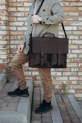Leather laptop bag handle briefcase, Messenger bag men leather, Leather laptop bag black, Leather satchel men, Leather b