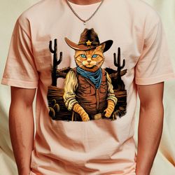 Rustic Feline Cowboy Tales PNG, kitty Funny PNG, Yeehaw Whiskers Digital Png Files
