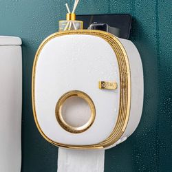 Toilet Paper Container Holder Tissue Box Wall Mounted Bathroom