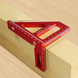 Woodworking Square Protractor Aluminum Alloy Miter Triangle Ruler High