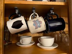 3 Hook Under Shelf Coffee Cup Mug Holder Hanger Storage Rack Kitchen