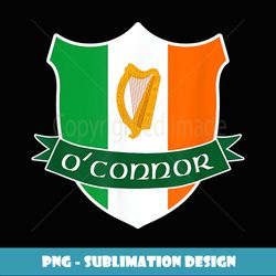 OConnor Irish Name Ireland Flag Harp Family - Retro PNG Sublimation Digital Download