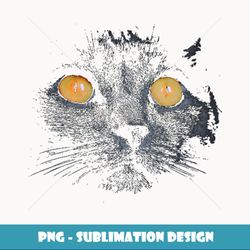 black kitty cat face graphic - trendy sublimation digital download