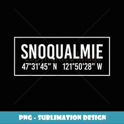 Snoqualmie Wa Washington Funny City Coordinates Home Gift - Stylish Sublimation Digital Download