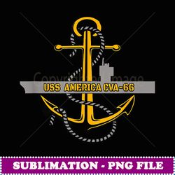 Aircraft Carrier USS America CVA66 Veterans Day Dad Son Boy - Vintage Sublimation PNG Download