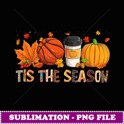 the season leopard pumpkin basketball halloween fall leaf - retro png sublimation digital download
