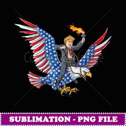 Trump Eagle 4th of July T shirt Kids Boys American Flag Gift - Unique Sublimation PNG Download