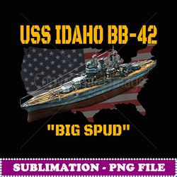 USS Idaho BB42 Battleship & WW2 American Warship Veteran - Premium Sublimation Digital Download