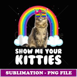 Show Me Your Kiies LGBT Gay Pride Ca Cosume Parade Gif - Elegant Sublimation PNG Download