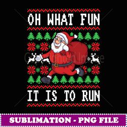 oh what fun is it to run jogging christmas running -