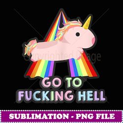 Death Metal Unicorn Designs, Pastel Goth Go to Hell Designs - Sublimation PNG File
