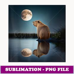 moon capybara lover capibara rodent animal lover capabarra - professional sublimation digital download