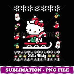 Hello Kitty Ugly Christmas Sweater - Vintage Sublimation PNG Download
