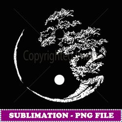 Mandala Yin Yang Bonsai Tree Funny Hippie Gift For Men Women - Creative Sublimation PNG Download