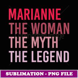 MARIANNE Woman Myth Legend Personalized Name Birthday Gift - PNG Sublimation Digital Download