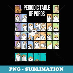 Star Wars Periodic Table Of Porgs Cute Group Shot - Premium Sublimation Digital Download