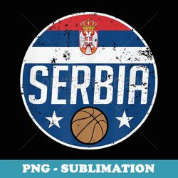 Serbia Basketball Flag Jersey Srbija Supporter Fan - Modern Sublimation PNG File